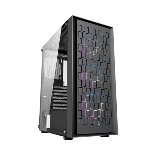 Gabinete Gamer YAGUARET BUSHIDO Torre ATX/Micro-ATX/E-ATX/ITX con 3 Ventiladores RGB y Panel Lateral de Vidrio Modelo CGBUSHIDOYGT