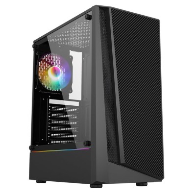 Gabinete Gamer YAGUARET FALCON - ATX/Micro ATX/Mini-ITX - Panel Lateral - Negro - CGFALCONYGT