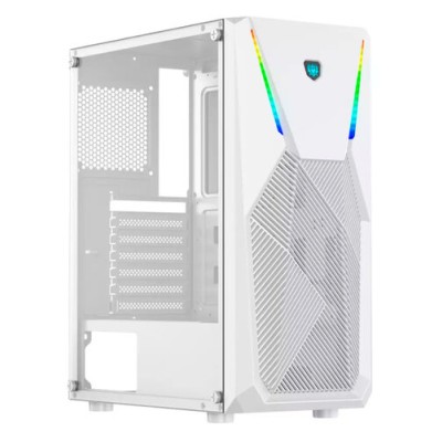 Gabinete YAGUARET Hercules White HA11 ATX - 1 x USB 3.0 - 2 x USB 2.0 - RGB - CGHERCULES02YGT