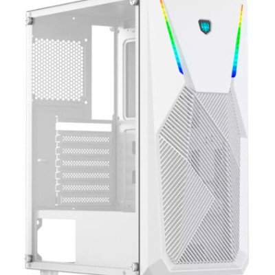 Gabinete YAGUARET Hercules White HA11 ATX - 1 x USB 3.0 - 2 x USB 2.0 - RGB - CGHERCULES02YGT