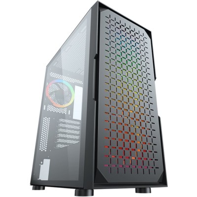 Gabinete Gamer YAGUARET YAMATO - ATX/E-ATX/Micro ATX/Mini-ITX - Panel Lateral - Negro - CGYAMATOYGT