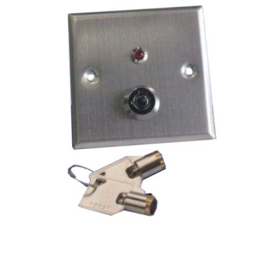 Botón Liberador con llave YLI YKS850LS - LED - Resistente al agua - Acero inoxidable - YKS-850LS