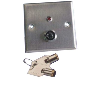 Botón Liberador con llave YLI YKS850LS - LED - Resistente al agua - Acero inoxidable - YKS-850LS