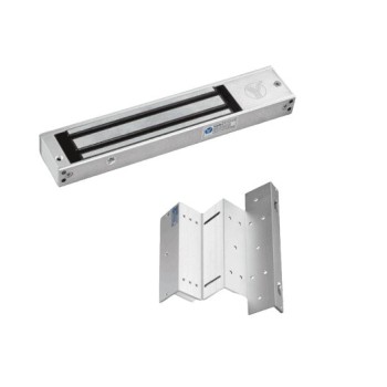 Paquete de cerradura y soporte de fijación YLI YM180NLEDPACK - Cerradura Magnética - 180kg fuerza de sujeción - Soporte de fijación ZL - YM-180N(LED) + MBK-180NZL