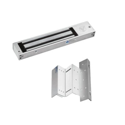 Cerradura Magnética YLI 180kg con Soporte de Fijación - Modelo YM-180N(LED) + MBK-180NZL