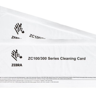 Tarjeta Limpiadora Zebra Technologies 105999-310-01 - 2 Piezas - para ZC100/ZC300 - 105999-310-01 Tarjeta Limpiadora Zebra Technologies 105999-310-01 - 2 Piezas - para ZC100/ZC300 - 105999-310-01