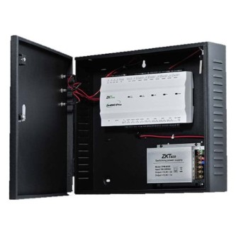Panel de control de acceso ZKTeco INBIO460PROBOX - 4 Puertas - Hasta 8 lectoras FR1XXX - Incluye gabinete y fuente - Requiere Licencia - INBIO460 PRO PACKAGE B