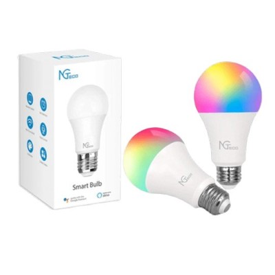 Foco LED inteligente ZKTeco NGL200PAQ2 - Wi-Fi - Compatible con Amazon Alexa/Asistente de Google - 2 Piezas - NGL200PAQ2