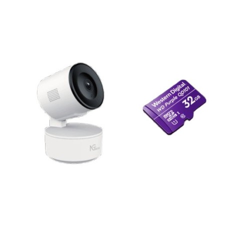 Cámara de Seguridad ZKTeco NGC2301PAK con Wi-Fi, Visión Nocturna 5M y Memoria Micro SD 32GB Incluida
