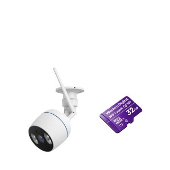 Cámara IP ZKTeco NGC501 - 2MP - Bala - Lente 3.6mm - IR 5M - Wi-Fi - Ethernet - Incluye Memoria Micro SDHC 32GB - NGTECO 501 WITH SD CARD