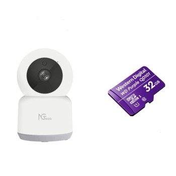 Cámara IP ZKTeco NG-C2401 - 2MP - Lente 3.6mm - IR 5M - Wi-Fi - Incluye Memoria Micro SDHC 32GB - NGTECO C2401 WITH SD CARD