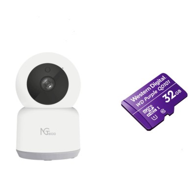 Cámara IP ZKTeco NG-C2401 - 2MP - Lente 3.6mm - IR 5M - Wi-Fi - Incluye Memoria Micro SDHC 32GB - NGTECO C2401 WITH SD CARD