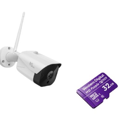 Cámara IP ZKTeco NGC401 - 2MP - Bala - Lente 3.6mm - IR 15M - Wi-Fi - Ethernet - Incluye Memoria Micro SDHC 32GB - NGTECO C401 WITH SD CARD
