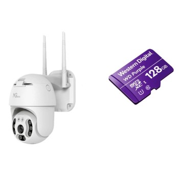Cámara IP ZKTeco NGC4200 - 3MP - Lente 3.6mm - IR 20M - Wi-Fi - Ethernet - Incluye Memoria de 128GB Micro SDXC - NGTECO C4200 WITH SD CARD