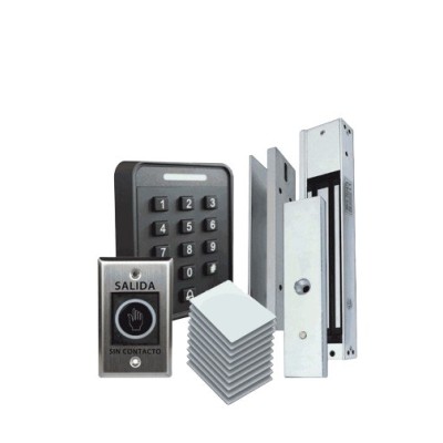 Kit de Control de Acceso ZKTeco SA40E KIT - Control de Acceso SA40 - 1 Electroimán LM1802 - 1 Botón de Salida TLEB1 - 10 Tarjetas 125 Khz - SA40E-KIT