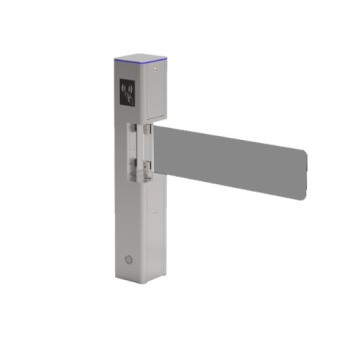 Puerta de cortesía ZKTeco SBT2000S - Bidireccional - Carril de 90cm - Aleta de vidrio templado - SBT2000S