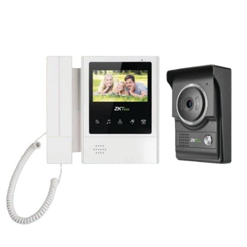 Kit de Videoportero ZKTeco 4.3 Pulgadas 1MP Frente de Calle Modelo VDPO4-B4-KIT