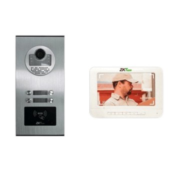 Paquete de Videoportero ZKTeco VE04A01PAQ7P - Videportero Departamental VE04A01 - Monitor VDPIB3 - 7" - VE04A01PAQ7P