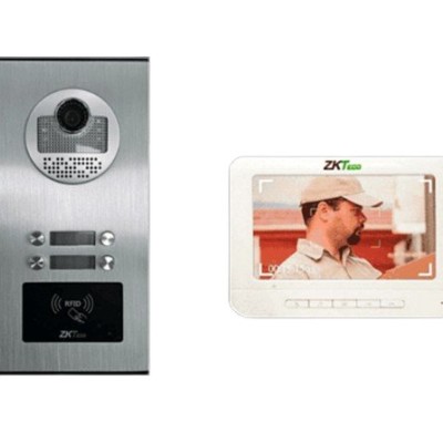 Paquete de Videoportero ZKTeco VE04A01PAQ7P - Videportero Departamental VE04A01 - Monitor VDPIB3 - 7" - VE04A01PAQ7P