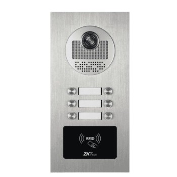 Videoportero Departamental ZKTeco VE06A01 - Cámara de 700VTL - Visión Nocturna - Apertura de Puerta con Tarjeta RFID - VE06-A01