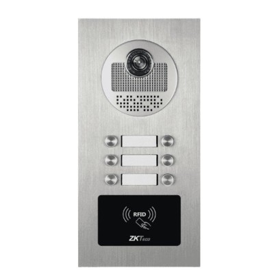 Videoportero Departamental ZKTeco VE06A01 - Cámara de 700VTL - Visión Nocturna - Apertura de Puerta con Tarjeta RFID - VE06-A01
