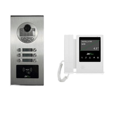 Paquete de Videoportero ZKTeco VE06A01PAQ4P - Videoportero VE06A01 - Monitor VDPIB4 - 4.3" - VE06A01PAQ4P