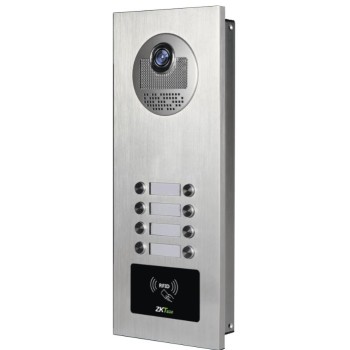 Videoportero ZKTeco VE08A01 - Para 8 Monitores - Cámara 700TVL - Visión Nocturna - Apertura de Puerta con Tarjeta RFID - VE08-A01