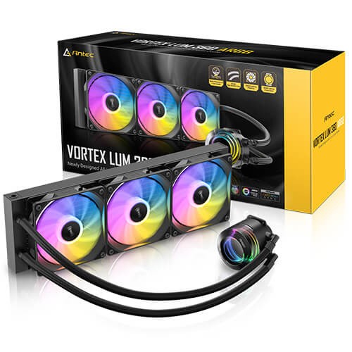 Antec VORTEX LUM 360 ARGB Enfriamiento Líquido para CPU, 3x 120mm, hasta 1800RPM, Negro