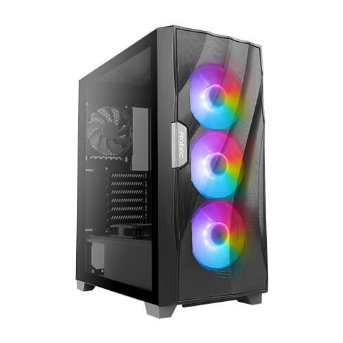 Gabinete Antec DF700 Flux con Ventana RGB, Midi-Tower, ATX/micro ATX/Mini-ITX, USB 3.0, sin Fuente, 5 Ventiladores RGB Instalados, Negro