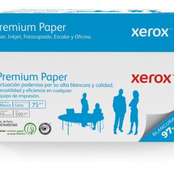 Xerox Papel Bond Premium 75 g/m², 5000 Hojas de Tamaño Carta, Blancura 97%