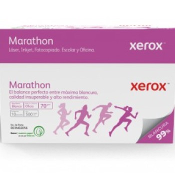 Xerox Papel Bond Marathon 70g/m², 5000 Hojas de Tamaño Oficio, Blancura 99%