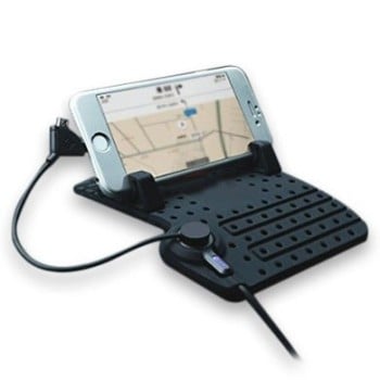 BRobotix Cargador con Pedestal para Auto 054080, 1x Micro-USB 2.0, Negro