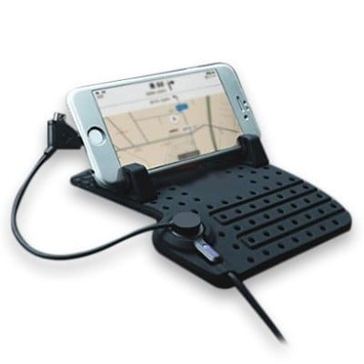 BRobotix Cargador con Pedestal para Auto 054080, 1x Micro-USB 2.0, Negro