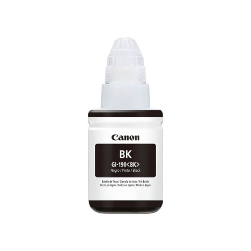 Botella de Tinta Negro Canon GI-190 BK, Modelo: 0667C001AA.