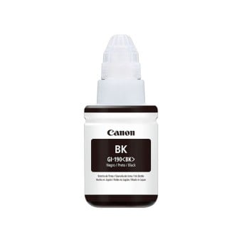 Botella de Tinta Negra Canon GI-190 BK para Impresoras, Modelo 0667C001AC Botella de Tinta Negra Canon GI-190 BK para Impresoras, Modelo 0667C001AC