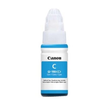 Botella de Tinta Cian Canon GI-190 CY para Impresoras, Modelo 0668C001AC