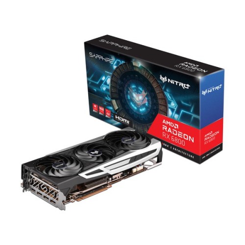 Tarjeta de Video AMD Radeon RX 6800 SAPPHIRE NITRO+ 16GB, 16GB GDDR6, 1xHDMI 2.0, 3xDisplayPort 1.4, PCI Express 4.0. Tarjeta de Video AMD Radeon RX 6800 SAPPHIRE NITRO+ 16GB, 16GB GDDR6, 1xHDMI 2.0, 3xDisplayPort 1.4, PCI Express 4.0.