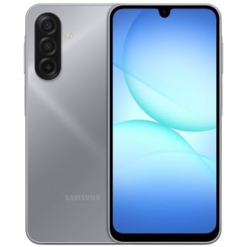 Smartphone Samsung Galaxy A17, Procesador Octa-Core (hasta 2.2 GHz), Memoria RAM de 4GB, Almacenamiento de 128GB, Pantalla LED Multi-Touch de 6.7" FHD+, Bluetooth, Wi-Fi, Cámara Principal de 50MP, Android 15. Color Gris.