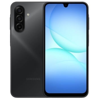 Smartphone Samsung Galaxy A17, Procesador Octa-Core (hasta 2.2 GHz), Memoria RAM de 4GB, Almacenamiento de 128GB, Pantalla LED Multi-Touch de 6.7" FHD+, Bluetooth, Wi-Fi, Cámara Principal de 50MP, Android 15. Color Negro.