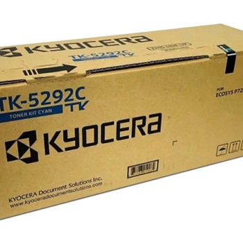 Cartucho de Tóner Kyocera TK5292C, Cian, Modelo: 1T02TXCUS0.