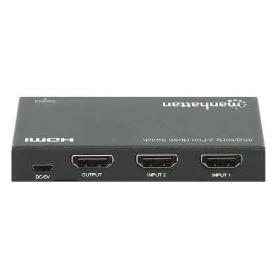 Switch HDMI Manhattan 2 Entradas 8K 60Hz Negro Modelo 207942