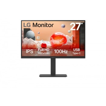 Monitor LG 27 Pulgadas IPS Full HD con USB-C, Altavoces y Soporte Ajustable - 27BA650-B.AWM