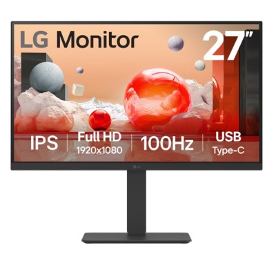 Monitor LG 27 Pulgadas IPS Full HD con USB-C, Altavoces y Soporte Ajustable - Modelo 27BA750-B.AWM