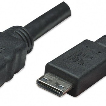 Cable HDMI Manhattan Mini a HDMI Estándar Alta Velocidad 1.8m Negro Modelo 304955