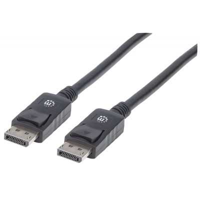 Cable DisplayPort Manhattan Macho a Macho 1m Negro 4K Ultra HD Modelo 306935