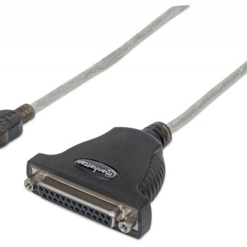 Convertidor USB a Paralelo DB25 Manhattan para Impresoras - Modelo 336581 Convertidor USB a Paralelo DB25 Manhattan para Impresoras - Modelo 336581
