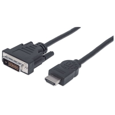 Cable HDMI a DVI-D Manhattan 1.8m Negro - Modelo 372503