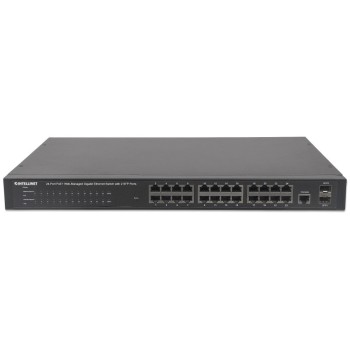 Switch de Red Intellinet 24 Puertos Gigabit Administrable con 2 SFP Modelo 560559 Switch de Red Intellinet 24 Puertos Gigabit Administrable con 2 SFP Modelo 560559