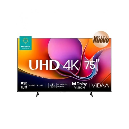 Hisense Smart TV LED 75A65NV 75", 4K Ultra HD, Negro