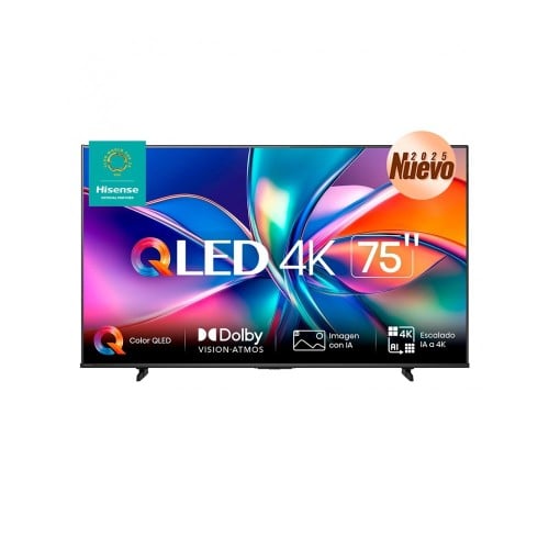 Hisense Smart TV QLED 75QD6QV 75", 4K Ultra HD, Negro